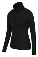 Womens Merino Roll Neck Top