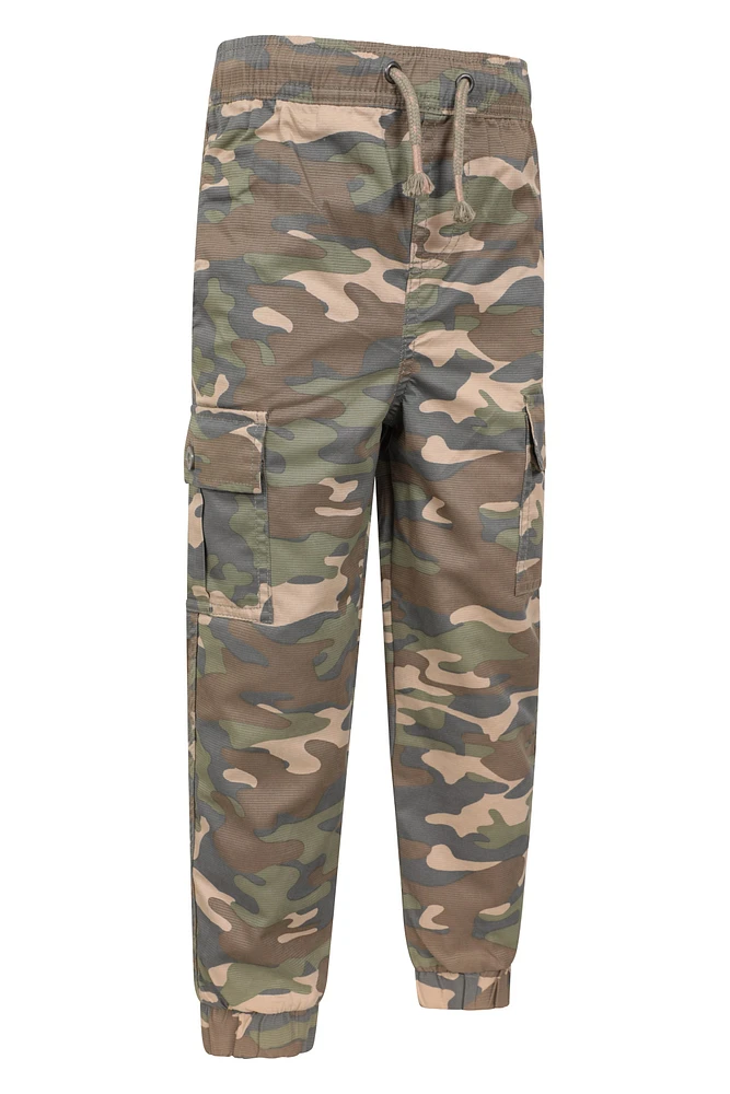 Camo Kids Stain Resistant Cargo Pants