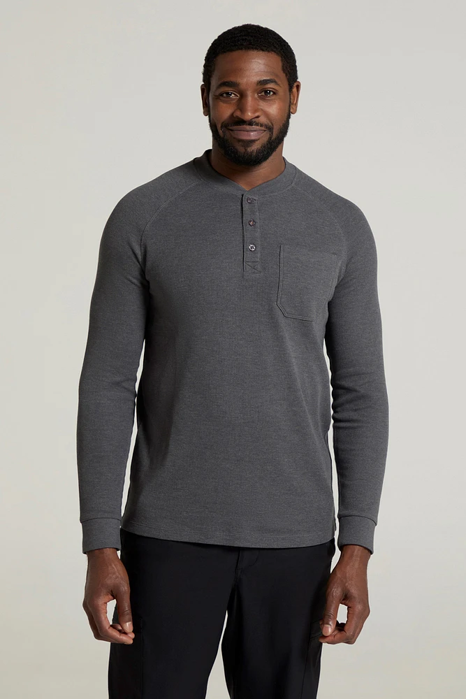 Selby Mens Waffle Henley Tee