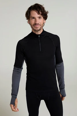 Ultra Mens Merino Zip Neck Top
