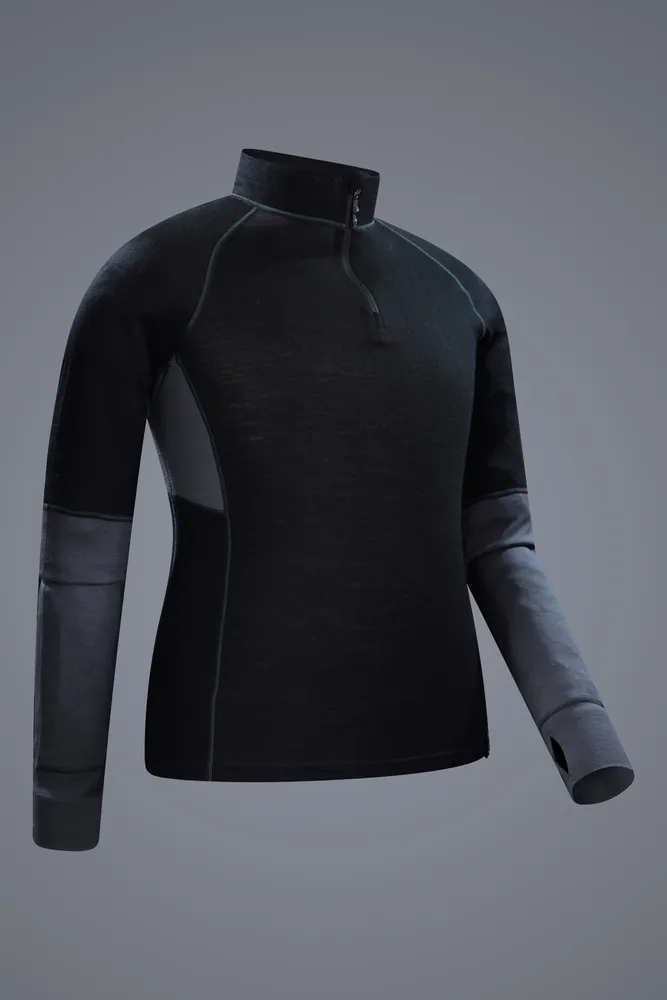 Ultra Mens Merino Zip Neck Top
