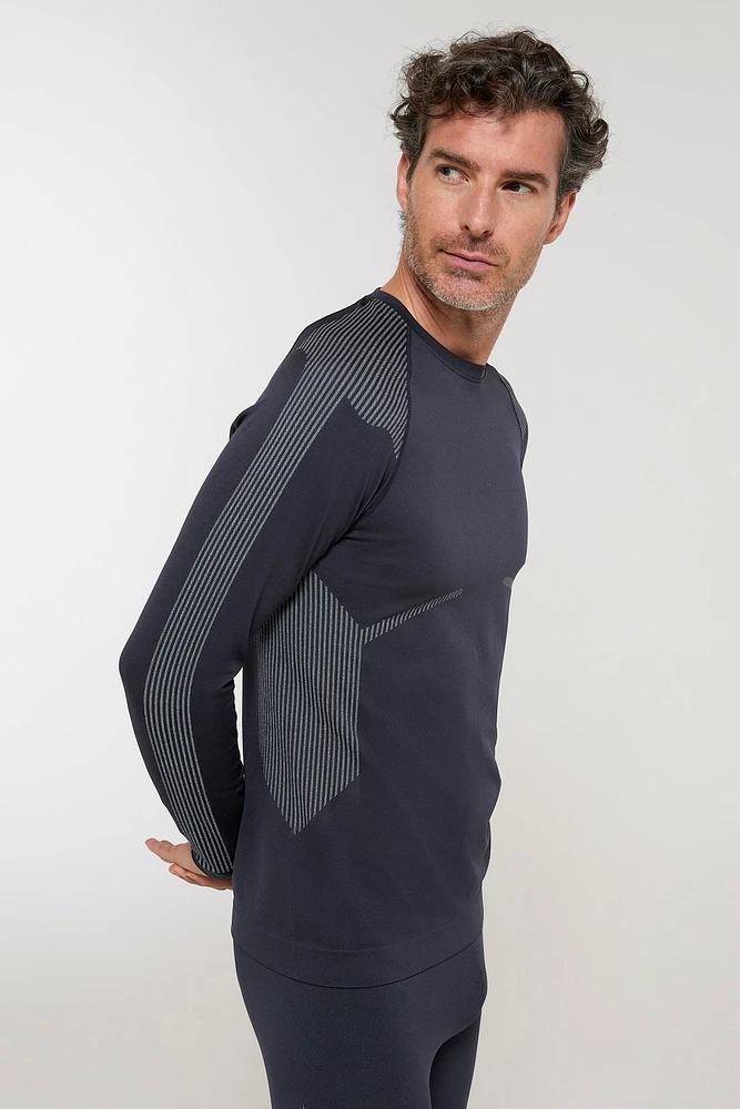 Freestyle Mens Seamless Round-Neck Base Layer