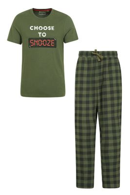 Mens Printed T-Shirt Pajama Set