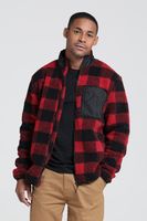 Whitby Mens Sherpa Printed Fleece Jacket