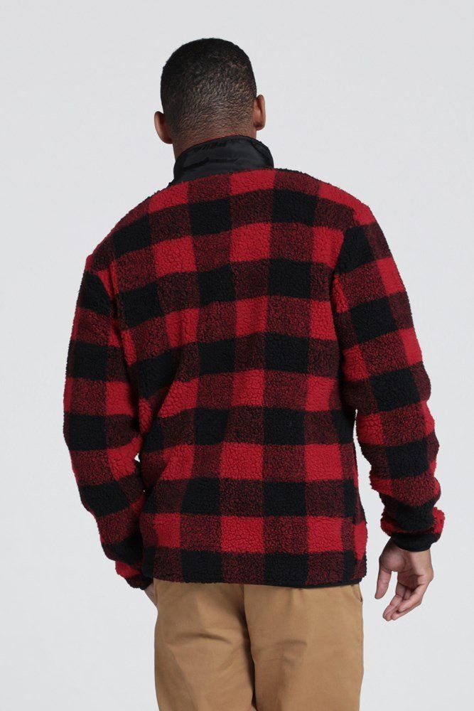 Whitby Mens Sherpa Printed Fleece Jacket