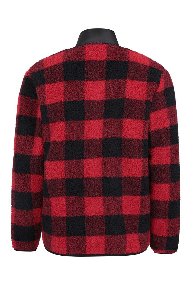 Whitby Mens Sherpa Printed Fleece Jacket