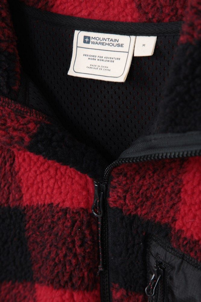 Whitby Mens Sherpa Printed Fleece Jacket
