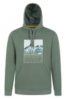 Mountain Grid Mens Hoodie