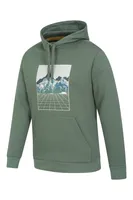 Mountain Grid Mens Hoodie