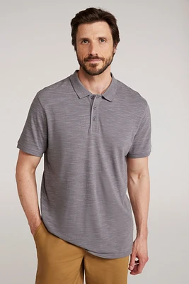 Dawnay Pique Slub Textured Mens Polo Shirt