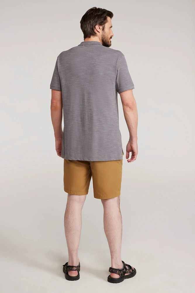 Dawnay Pique Slub Textured Mens Polo Shirt