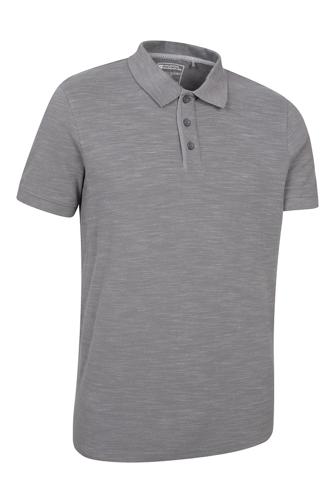 Dawnay Pique Slub Textured Mens Polo Shirt