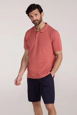 Dawnay Pique Slub Textured Mens Polo Shirt