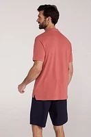 Dawnay Pique Slub Textured Mens Polo Shirt