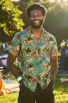 Beach Mens Short Sleeve Shirt