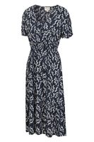 Oasis Womens Midi Tiered Dress