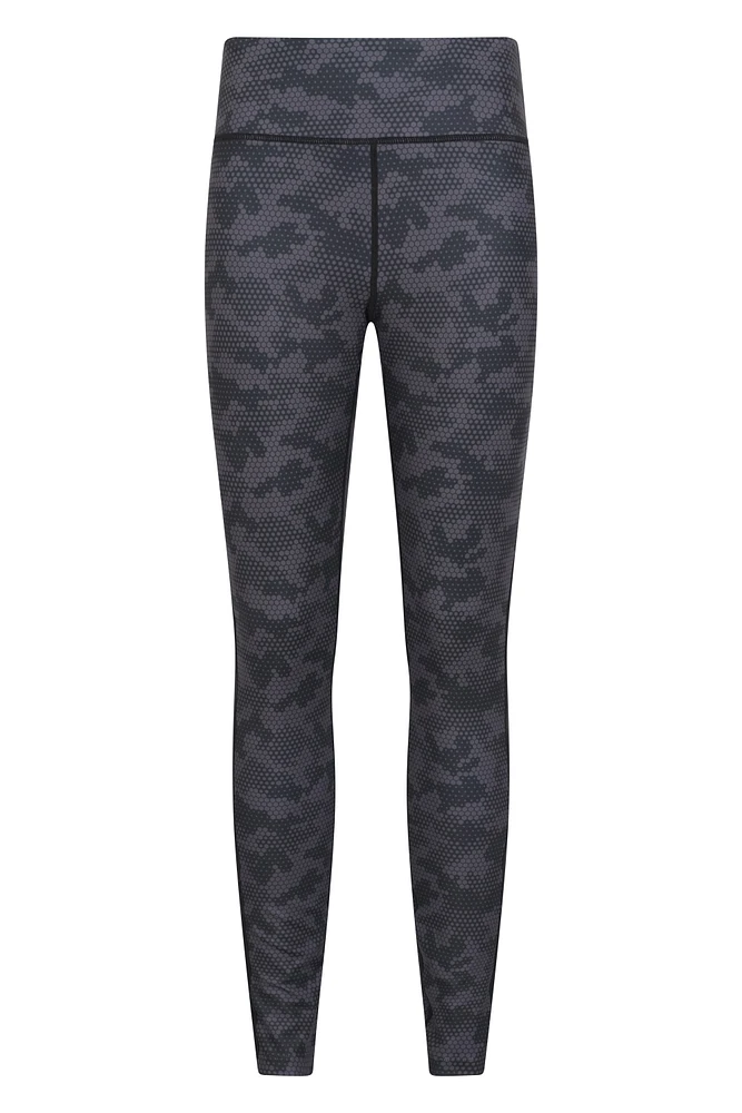 Motion Mesh Womens Patterned Leggings
