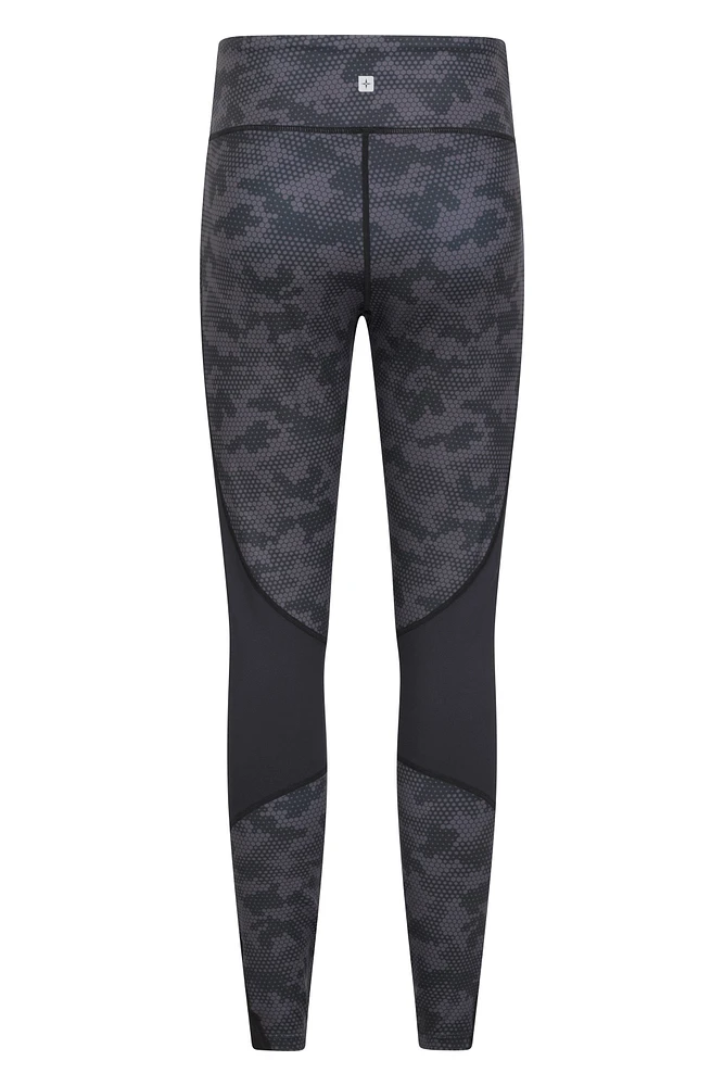 Motion Mesh Womens Patterned Leggings