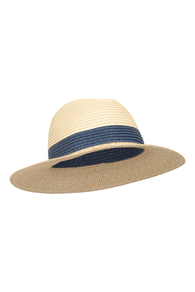 Whitby Womens Colourblock Fedora Hat
