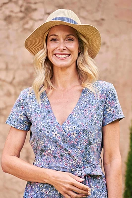 Whitby Womens Colourblock Fedora Hat