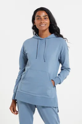 Lounge Soft-Touch Womens Longline Hoodie
