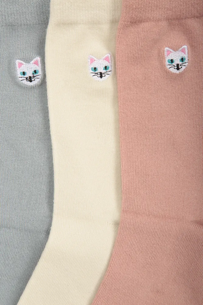 Cat Womens Bamboo Socks Multipack