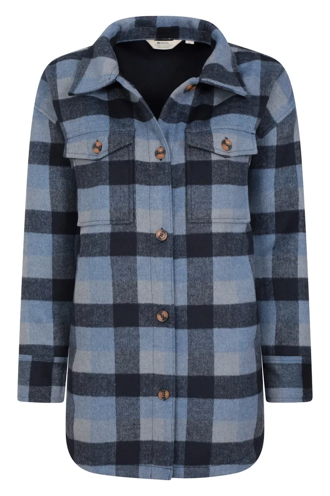 Victoria Womens Brushed Check Shacket