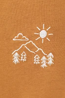 Embroidered Mountain Logo Womens Top