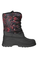 Plough Mens Printed Snow Boots