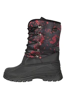 Plough Mens Printed Snow Boots
