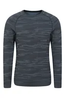 Alpine Camo Mens Seamless Base Layer Top