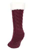 Sherpa Womens Long Slipper Socks
