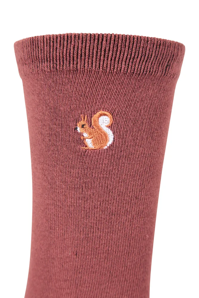 Bamboo Womens Embroidered Socks 3-Pack