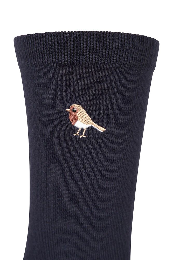 Womens Embroidered Socks 3-Pack