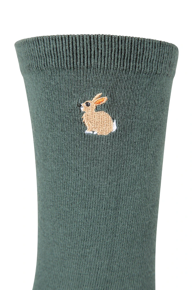 Womens Embroidered Socks 3-Pack