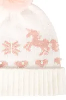 Faux Pearl Kids Pom Beanie