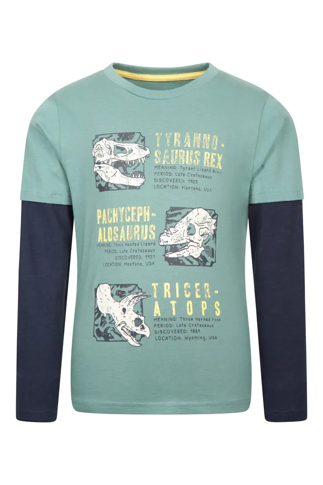 Dino Facts Kids Long Sleeve Top