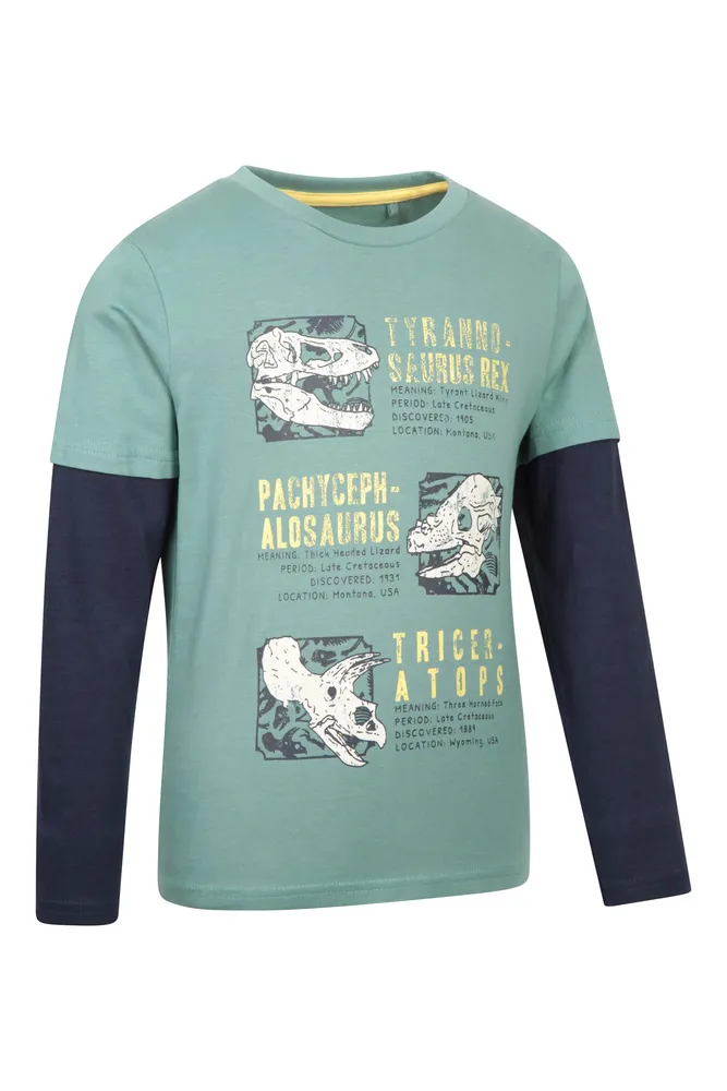 Dino Facts Kids Long Sleeve Top