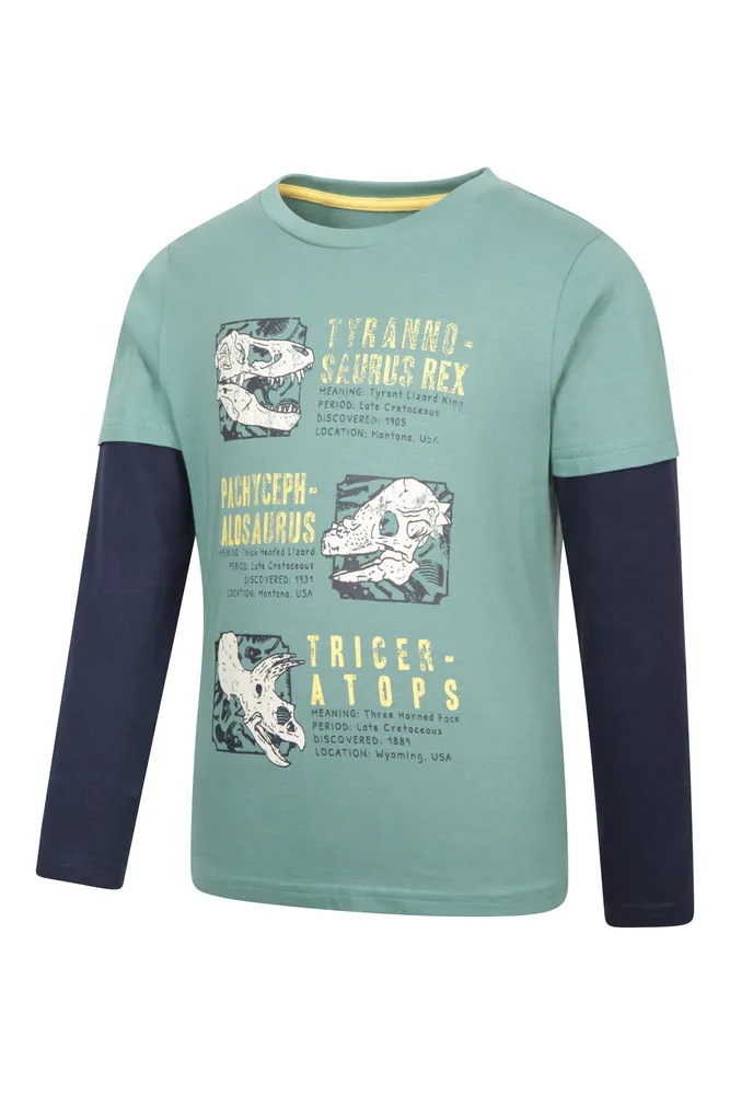 Dino Facts Kids Long Sleeve Top
