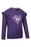 Glitter Midnight Moth Kids Long Sleeve Top