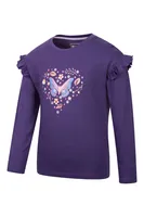 Glitter Midnight Moth Kids Long Sleeve Top