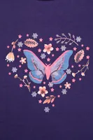 Glitter Midnight Moth Kids Long Sleeve Top