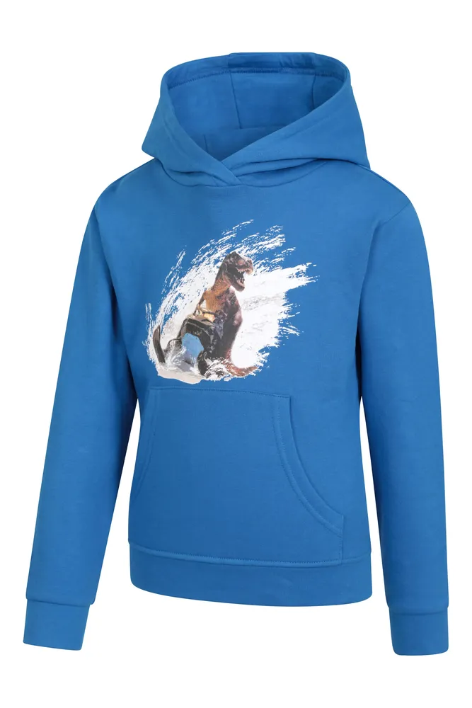 Dino Snow Mobile Kids Hoodie