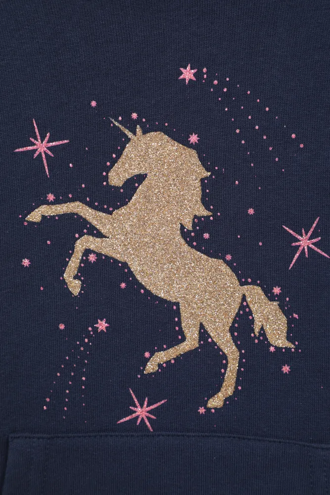 Glitter Unicorn Kids Hoodie
