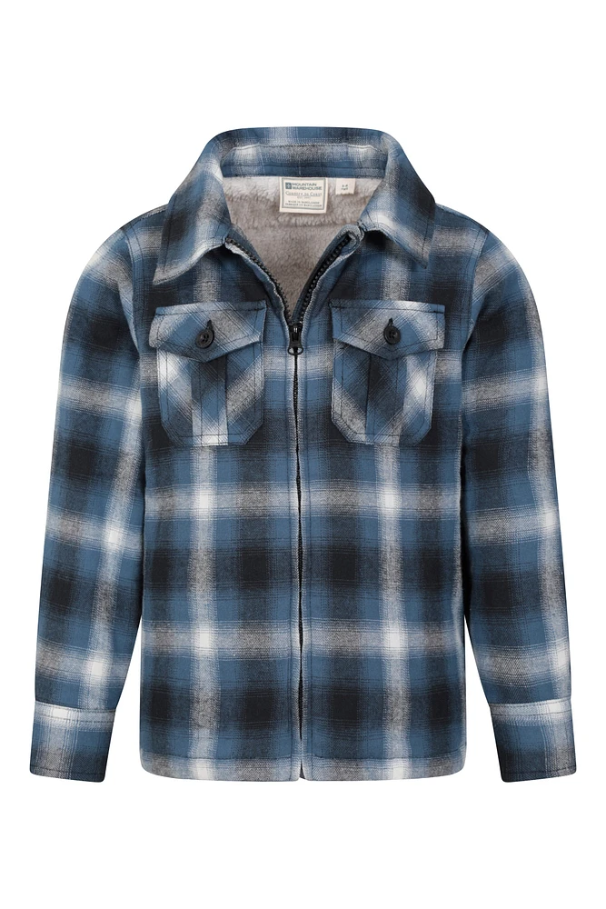 Stream Kids Sherpa Lined Zip Shacket