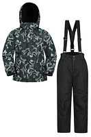 Kids Printed Ski Jacket & Pant Set
