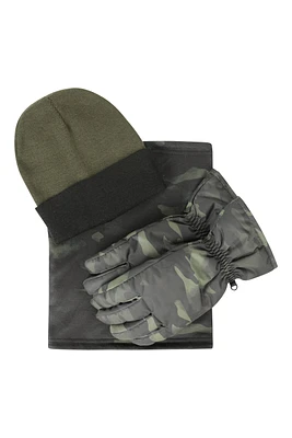 Mens Printed Snow Accessories Set