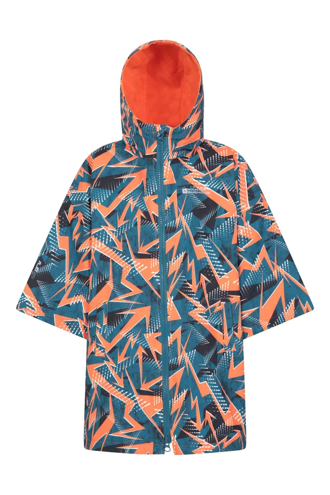 Wave Printed Kids Waterproof Swim Robe