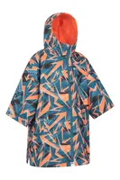 Wave Printed Kids Waterproof Swim Robe