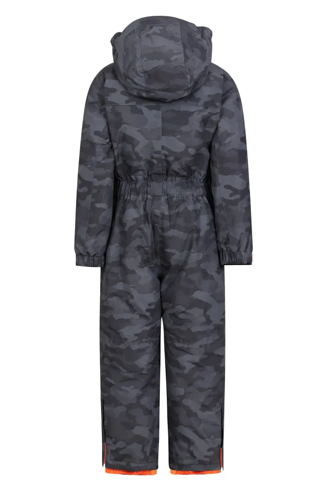 Cloud Printed Kids All One Waterproof Snowsuit